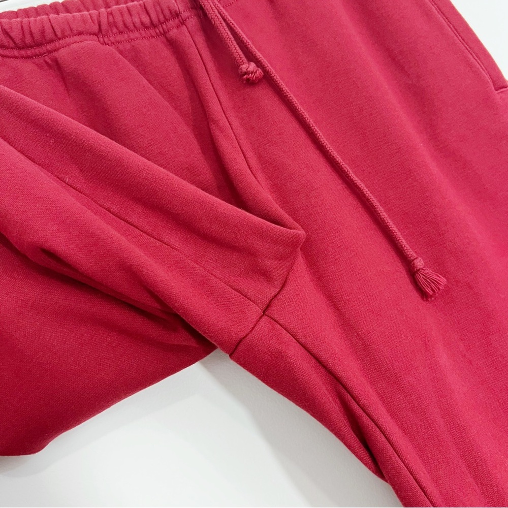 Skims Cotton Fleece Classic Jogger Sweatpants in Brick Red Size Small - Picture 6 of 9